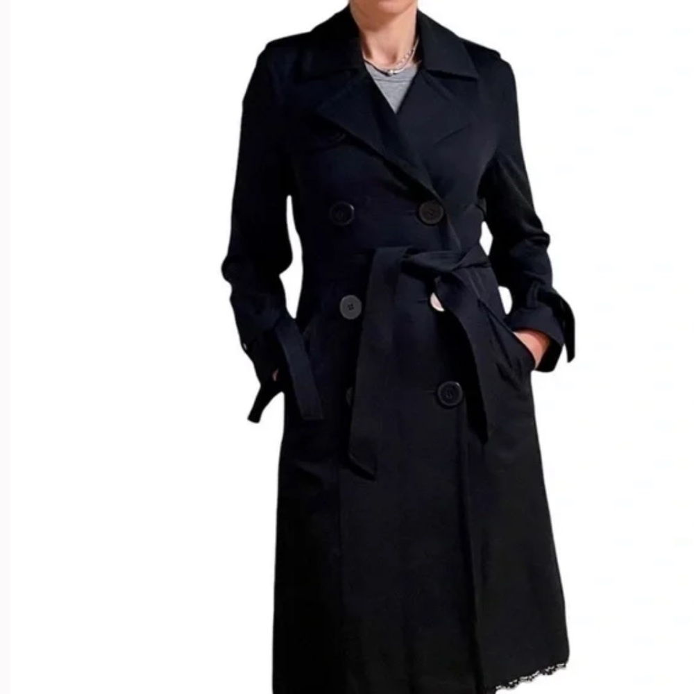 CLUB MONACO BLACK TRENCH